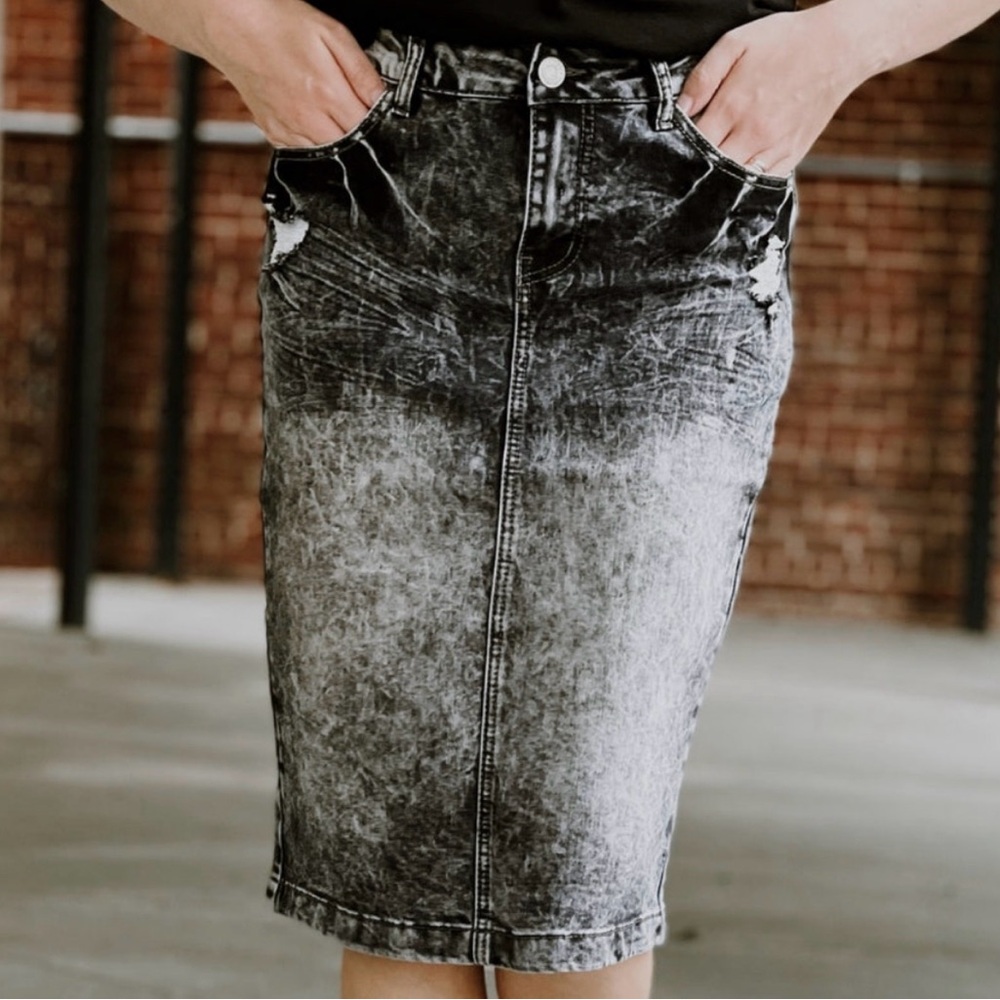 NWT Be Girl Acid Wash Denim Skirt